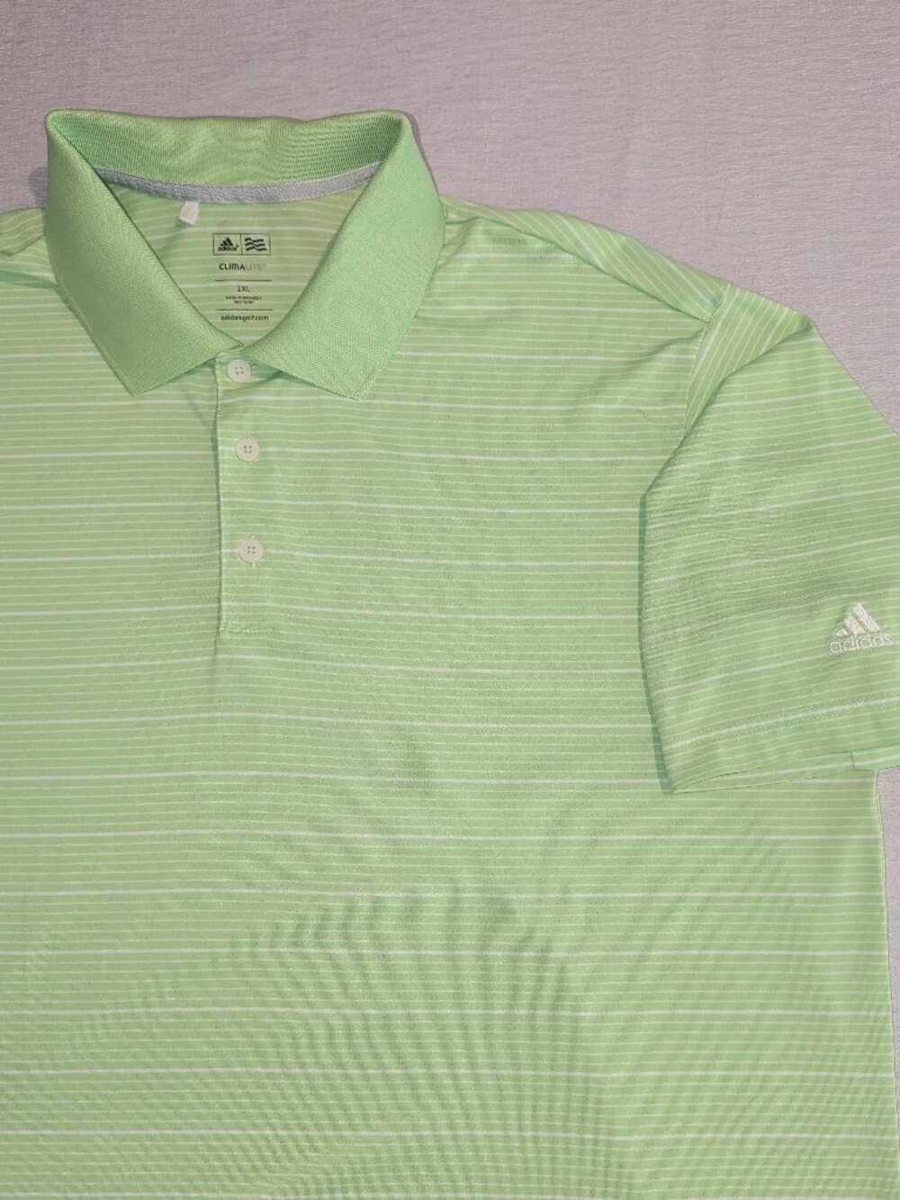 Adidas Golf Climalite Pin Stripe Performance Polo Shirt